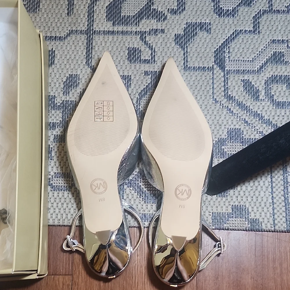 MICHAEL Michael Kors Silver Flats - Picture 2 of 4